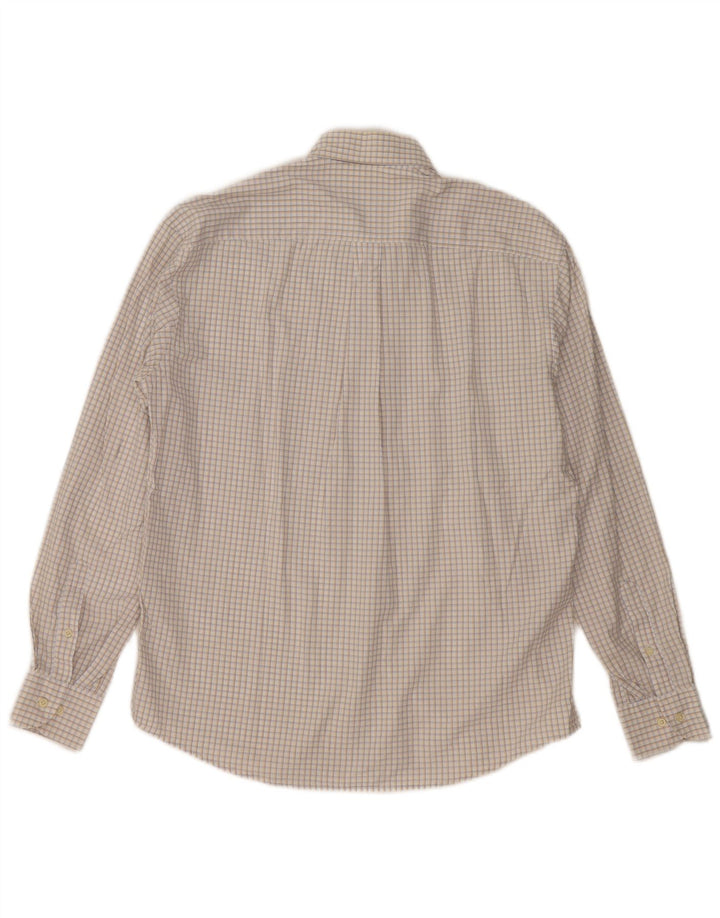 Camicia da uomo Sergio Tacchini grande in cotone a quadretti beige