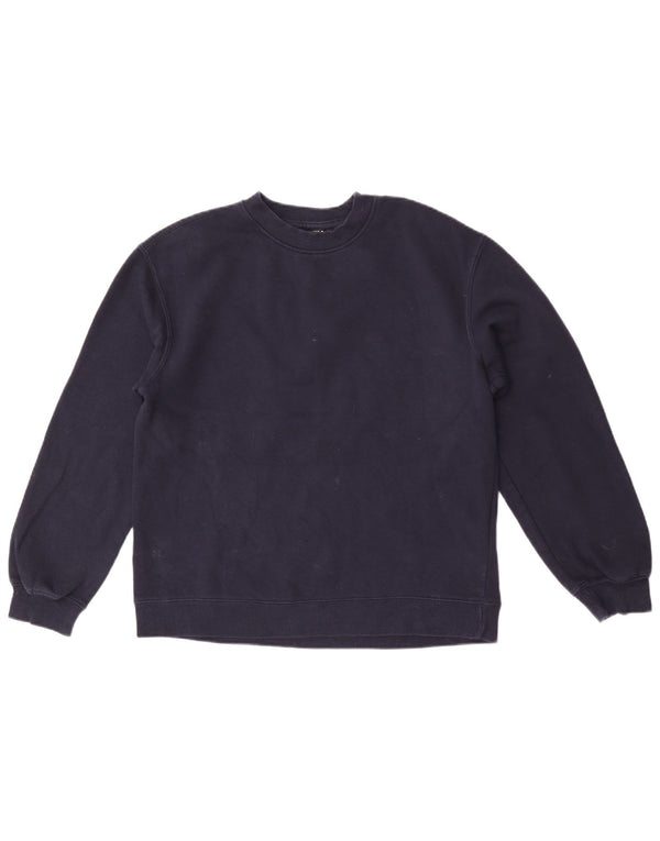 Felpa Zara da uomo maglione piccolo in cotone blu navy