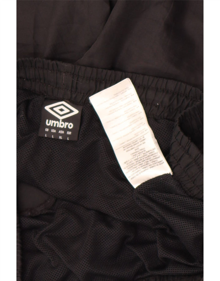 Pantaloncini sportivi da uomo Umbro Large in poliestere color block nero