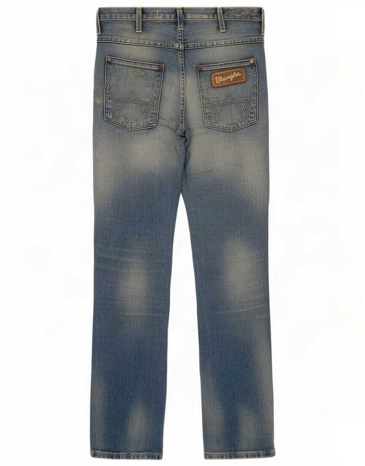 Wrangler Jeans dritti da uomo invecchiati W29 L32 Cotone patchwork blu