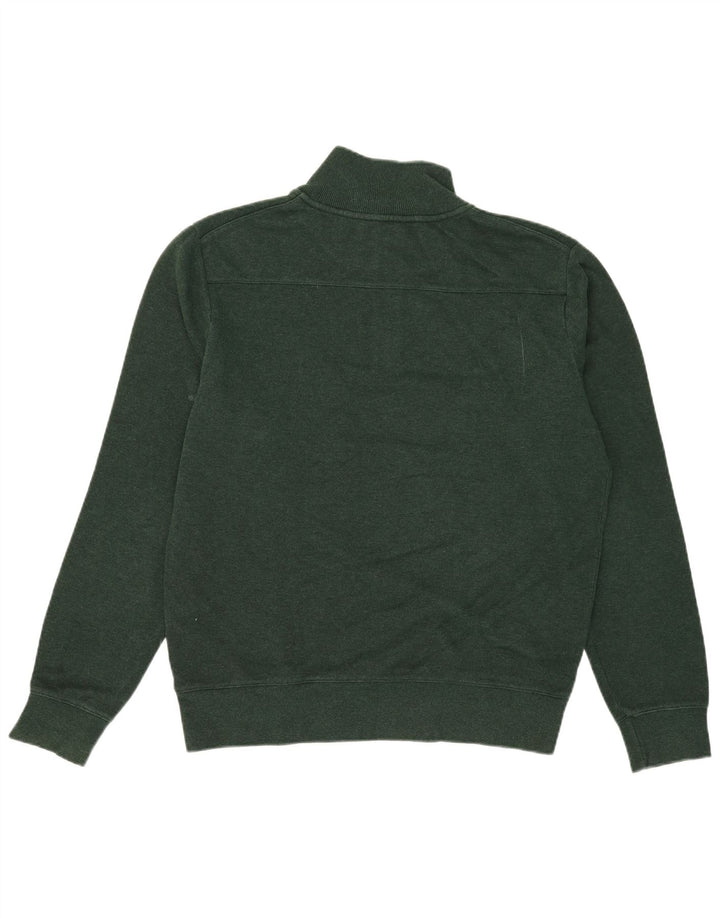 Gant Maglione da uomo con zip e collo grande in cotone verde