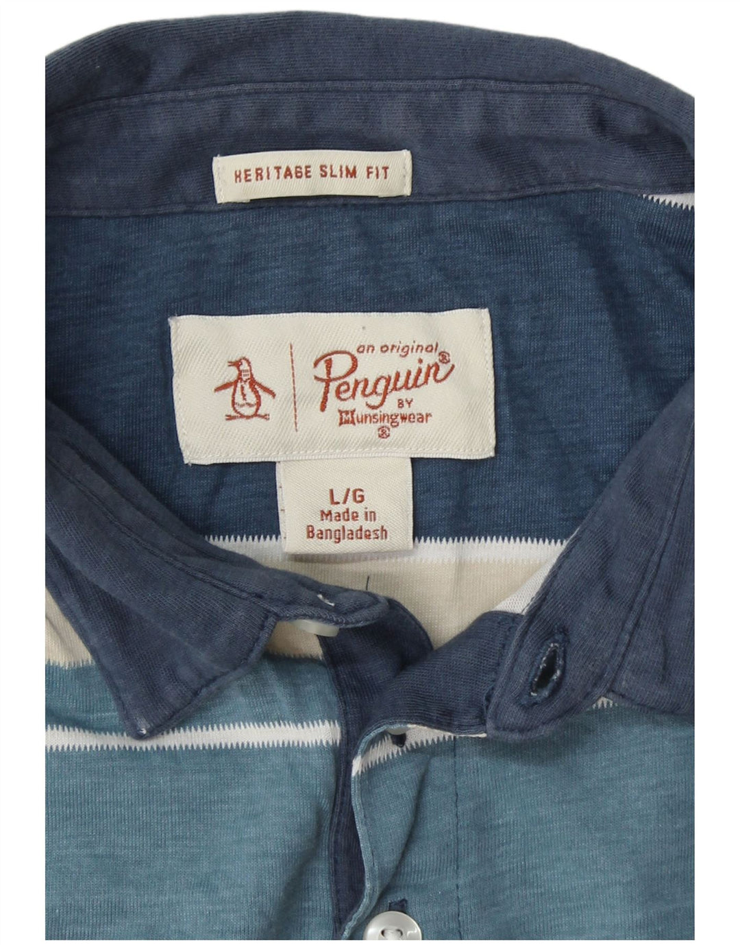 Polo da uomo slim fit PENGUIN Heritage, grande, colore blu