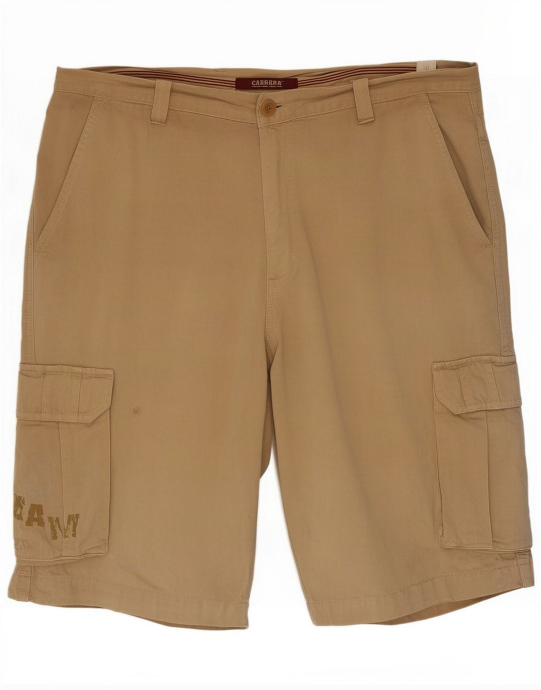 Carrera Pantaloncini cargo da uomo grandi W36 in cotone beige