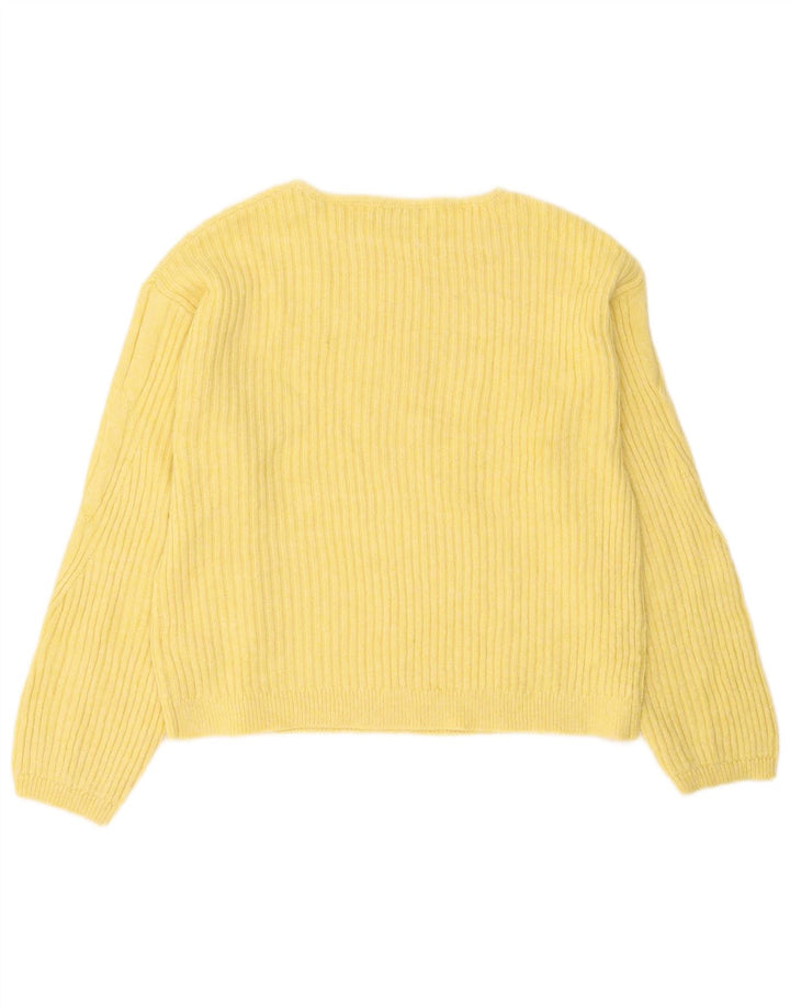 Maglione da donna Marks & Spencer con scollo a barca UK 14 Acrilico giallo medio