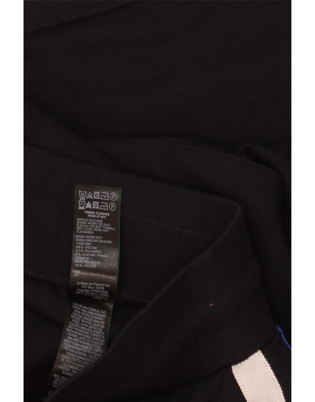 Pantaloni da tuta da donna Marks & Spencer UK 10 Small Blu Navy Colorblock