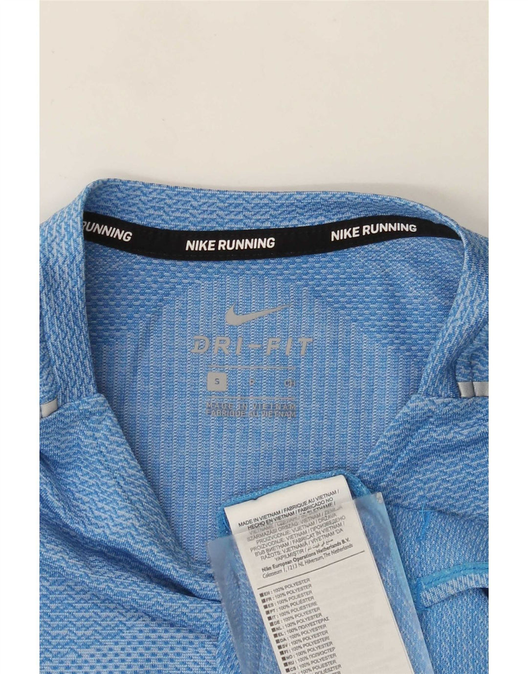 T-shirt Nike Dri Fit da uomo, piccola, in poliestere chiazzato blu
