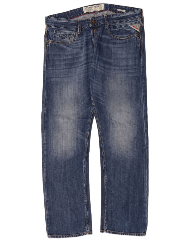 Replay Jeans dritti Newbill da uomo W34 L30 Blu
