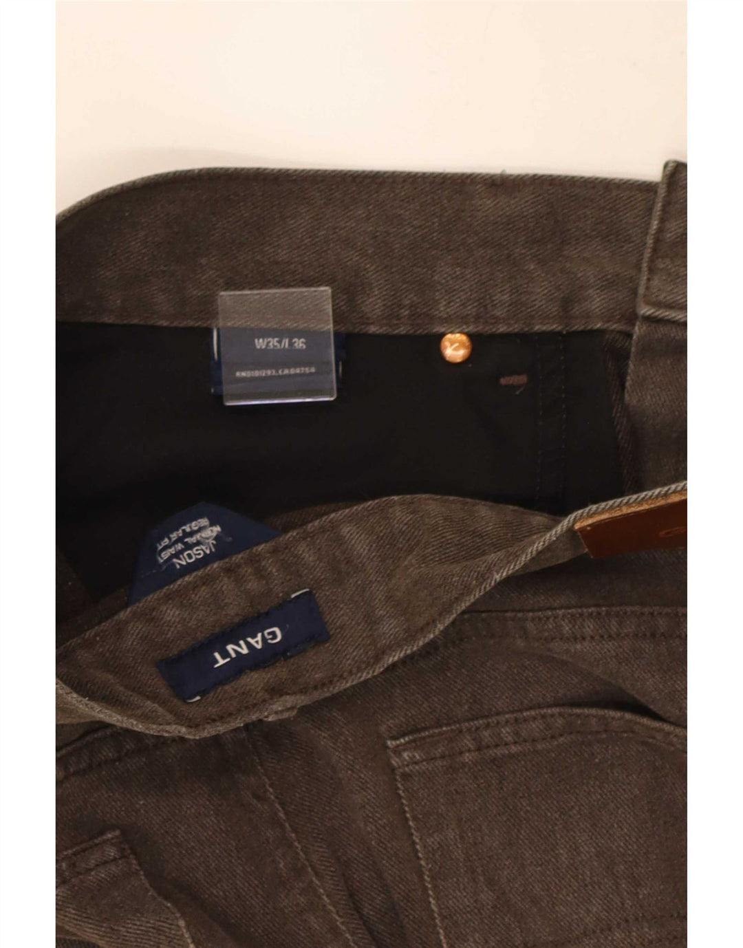 Jeans dritti da uomo Gant W35 L29 cotone marrone