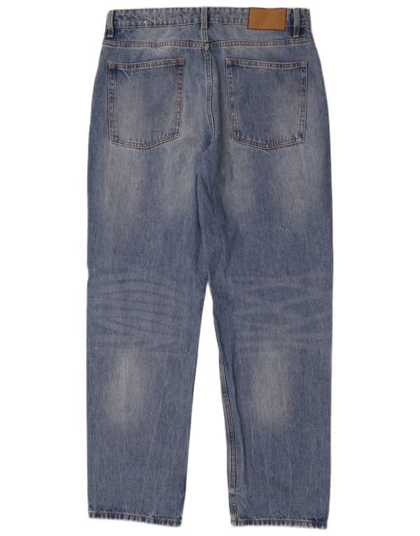 Jeans dritti da uomo Zara EU 42 Large W32 L32 Cotone blu