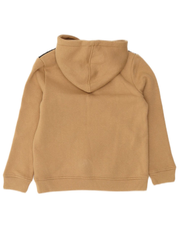 Felpa con cappuccio grafica GUESS per ragazzi 7-8 anni in cotone color block beige