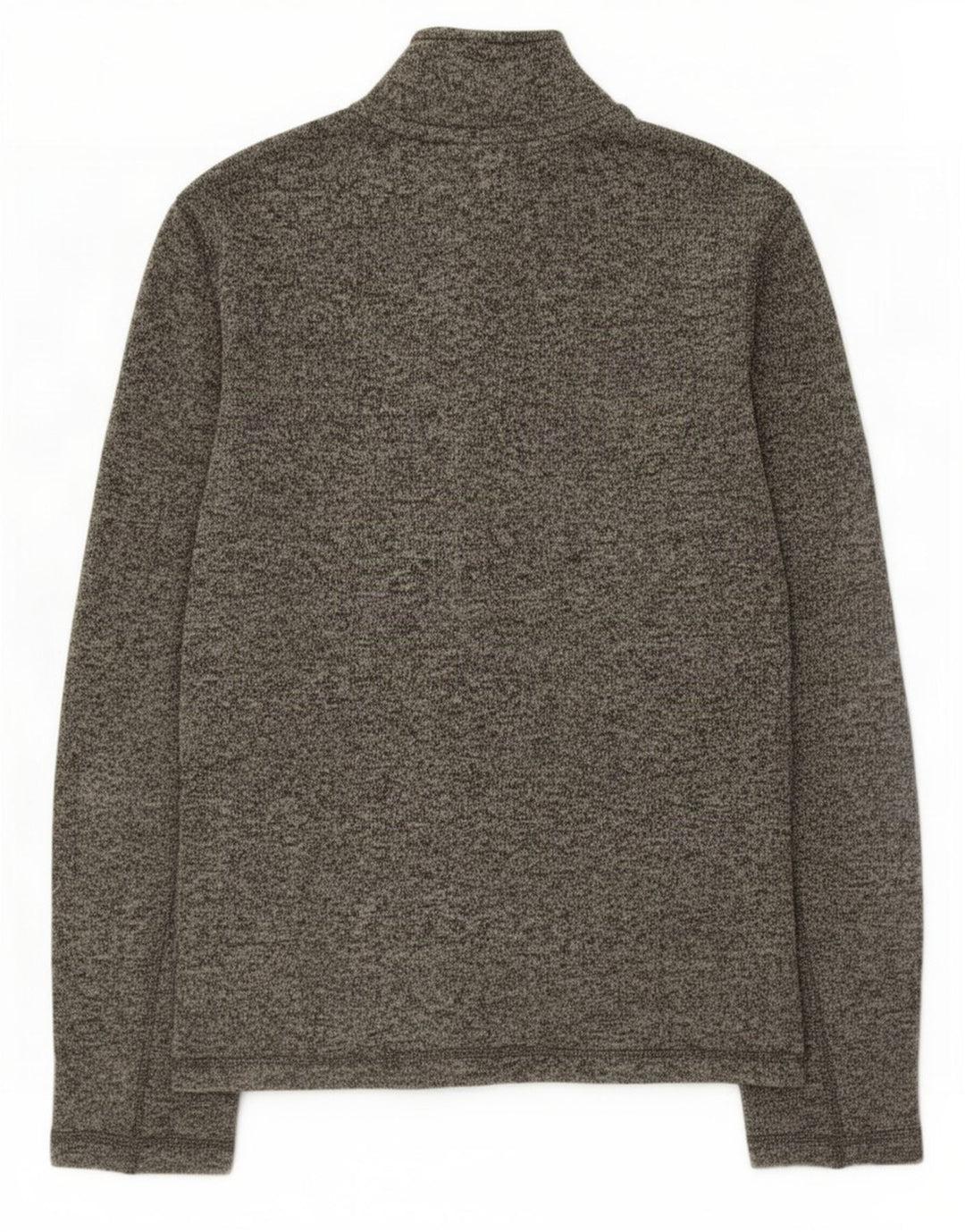 Felpa da uomo con collo con zip Eddie Bauer, poliestere chiazzato grigio medio