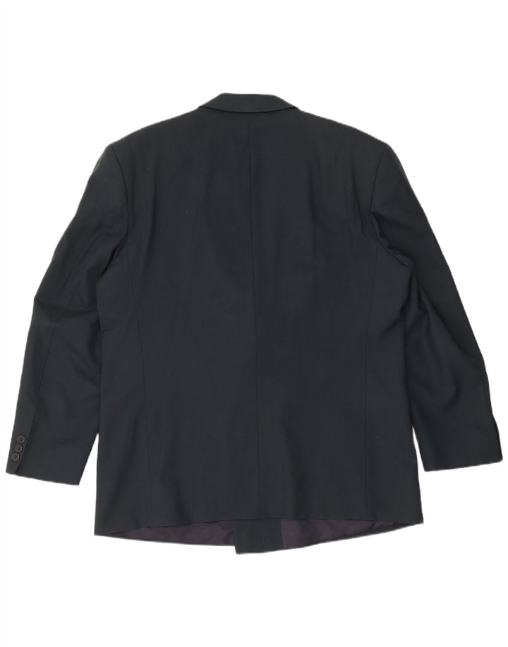 Giacca blazer doppiopetto da uomo DIGEL UK 40 Large Blu Navy in lana vergine