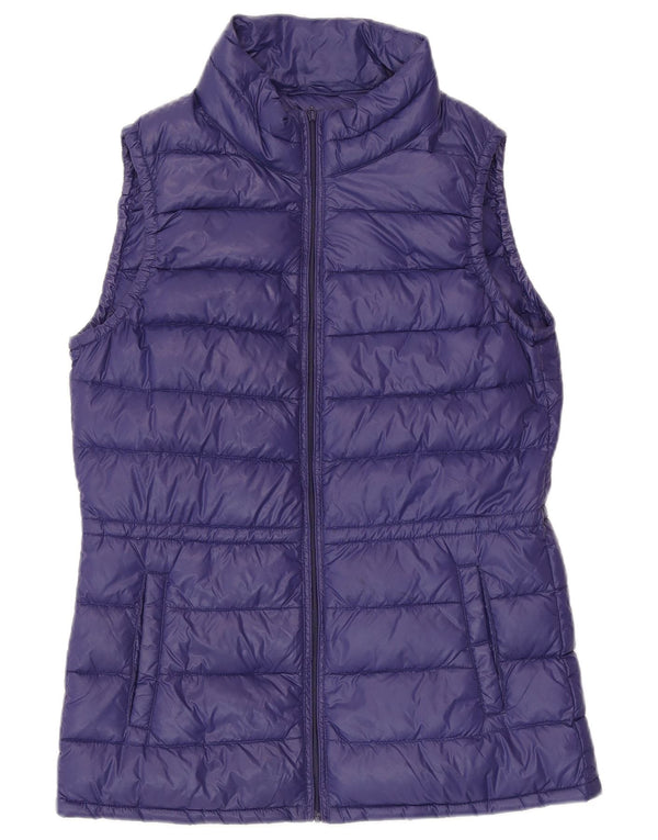 Gilet imbottito da donna BENETTON UK 10 piccolo viola in poliammide