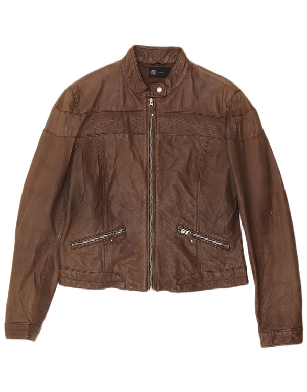 Giubbotto Biker in Pelle Bambina OVS 13-14 Anni Pelle Marrone
