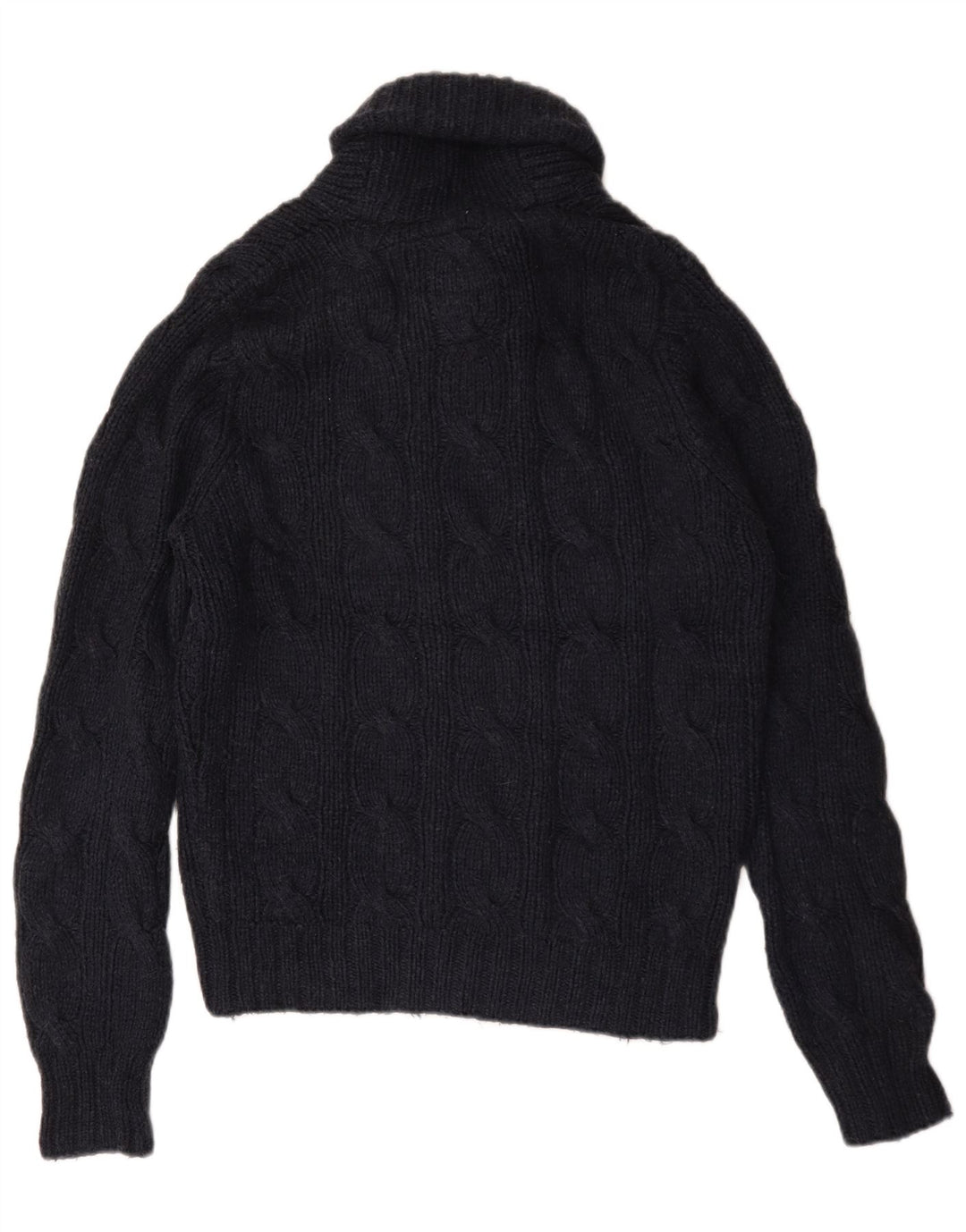 Maglione da uomo con collo a scialle Abercrombie & Fitch in lana blu navy media