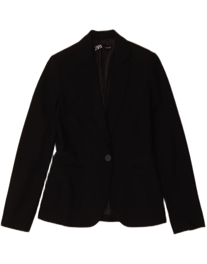 Giacca blazer a 1 bottone da donna Zara EU 34 2XS poliestere nero