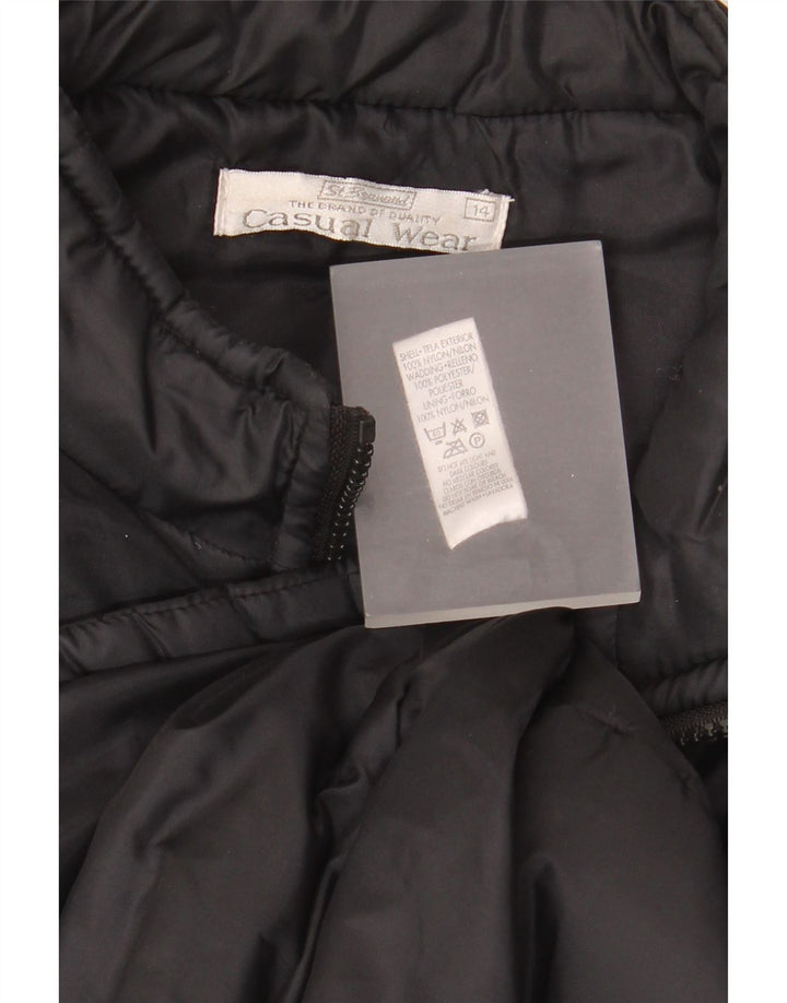 Gilet imbottito da donna St. Bernard UK 14 grande in nylon nero