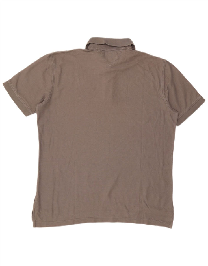 Polo da uomo vestibilità regolare Tommy Hilfiger XL in cotone grigio