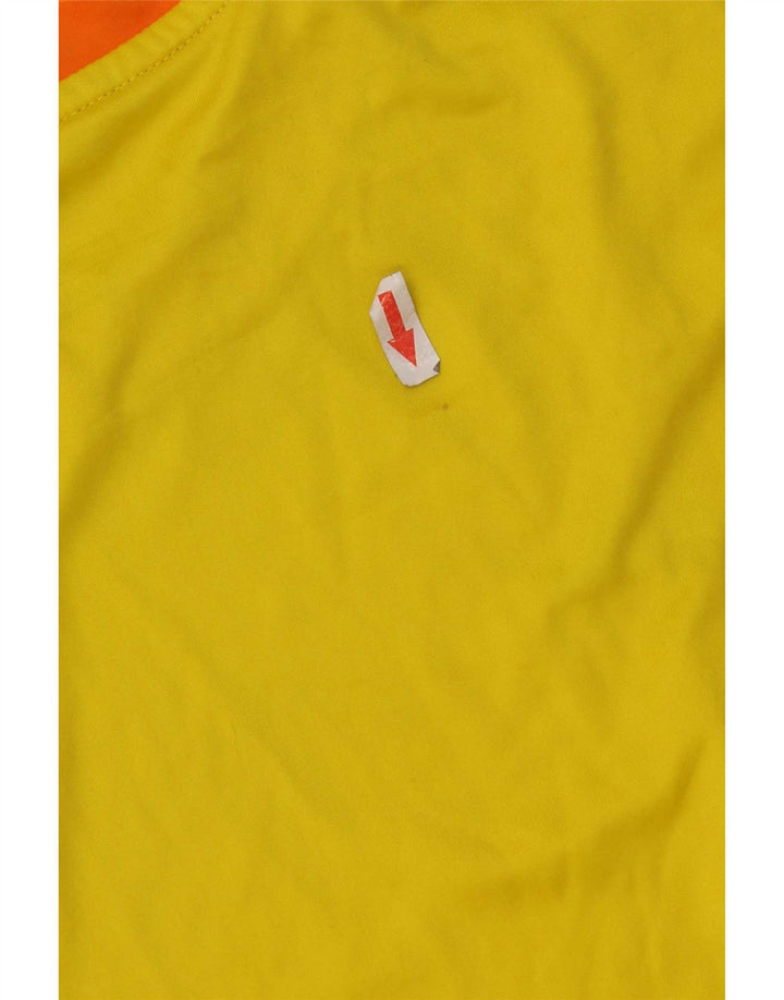 T-shirt Adidas Climalite da uomo Top Small Orange Colourblock