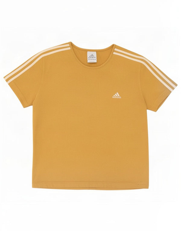 T-shirt da donna Adidas Top UK 16 grande in cotone giallo