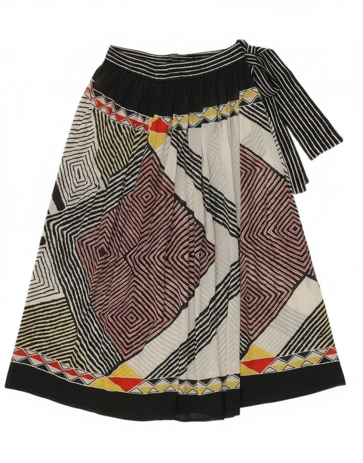 Gonna a portafoglio vintage da donna W28 media multicolore geometrica