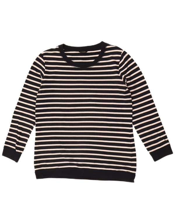 Felpa da donna Massimo Dutti maglione US 8 medio blu navy a righe