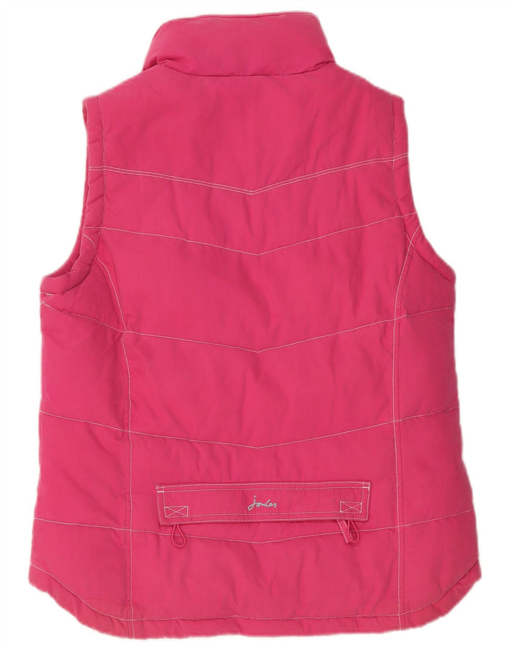 Gilet imbottito da donna Joules UK 12 cotone rosa medio classico