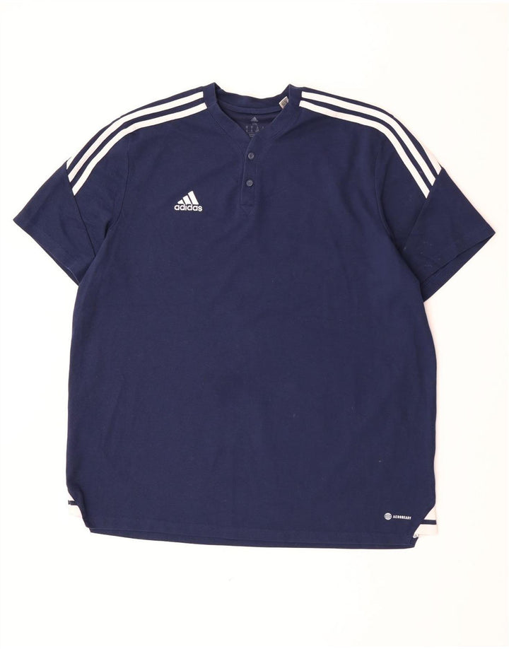 T-shirt da uomo Adidas Top 2XL cotone blu navy