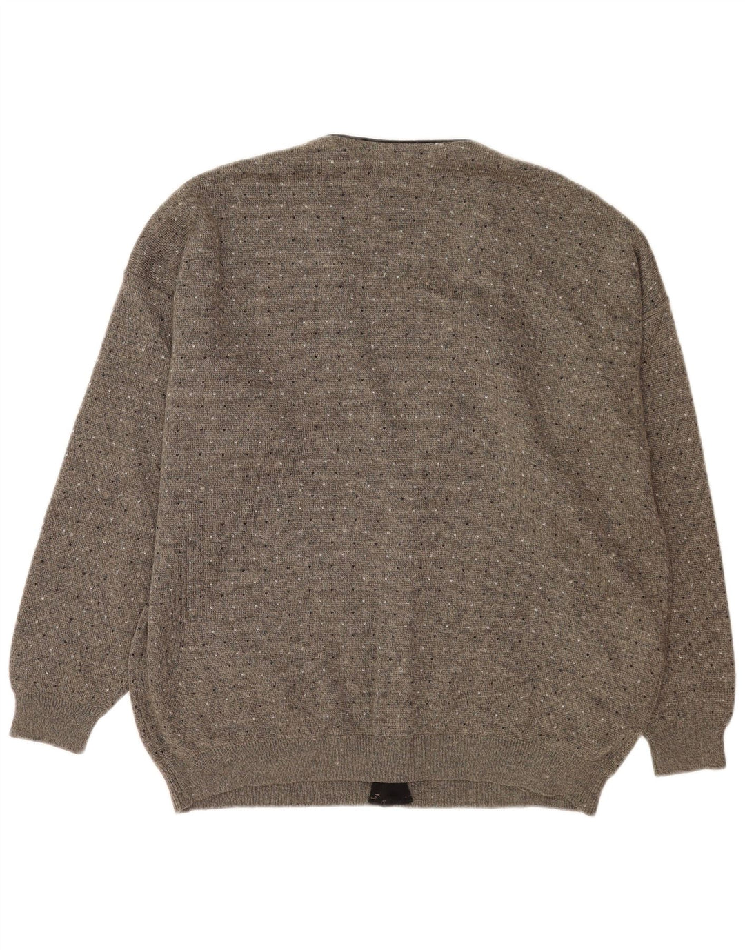 Maglione cardigan da uomo Il Granchio 2XL Lana screziata grigia