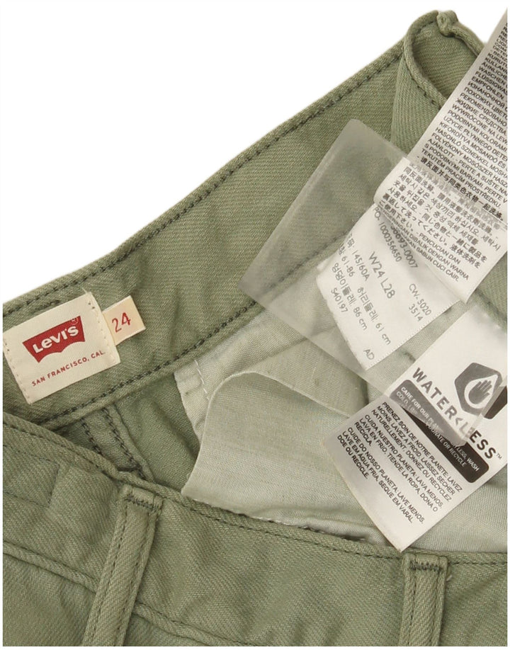 Pantaloni cargo dritti da donna Levi's W24 L28 in cotone verde