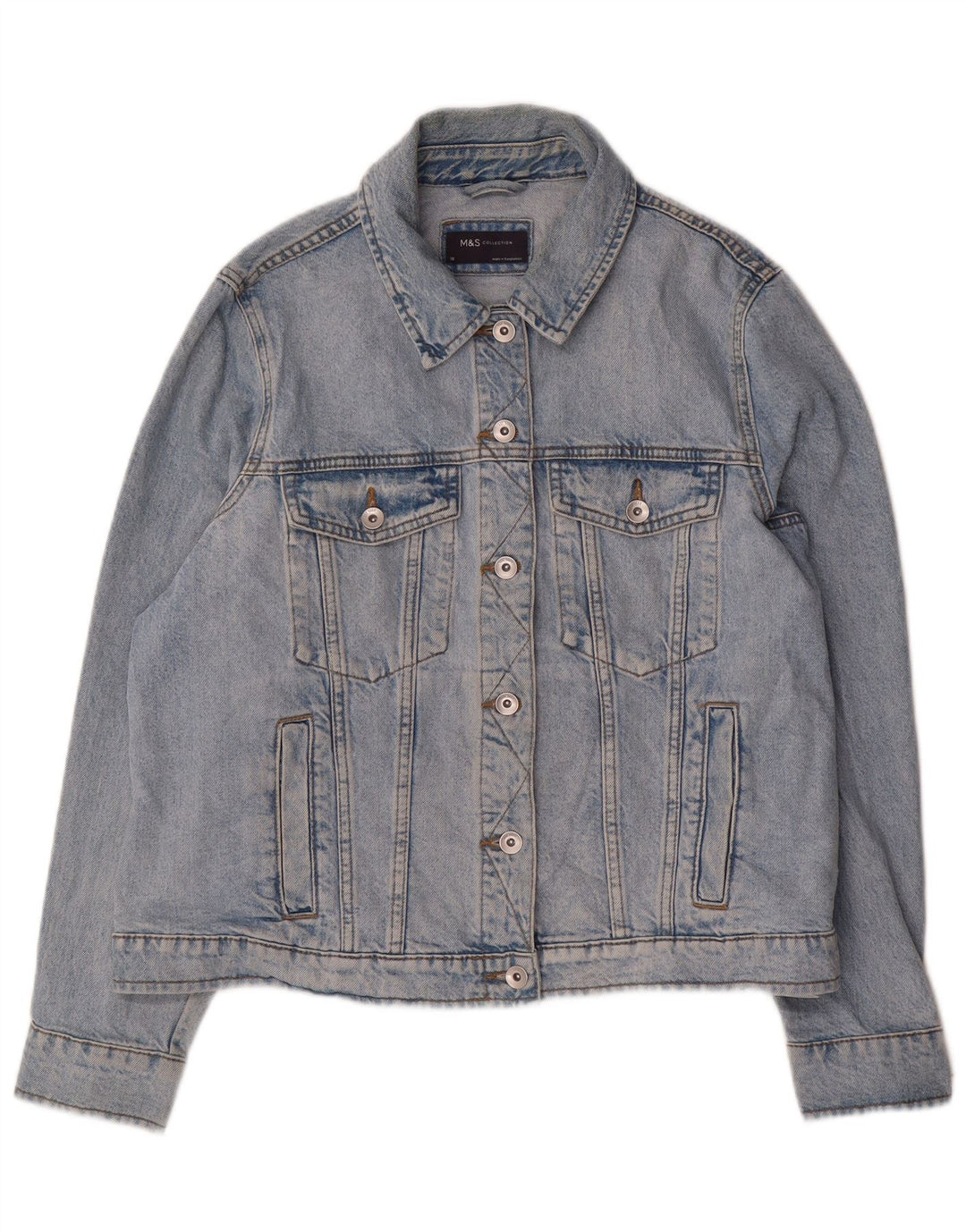 Giacca in denim da donna Marks & Spencer UK 18 XL cotone blu
