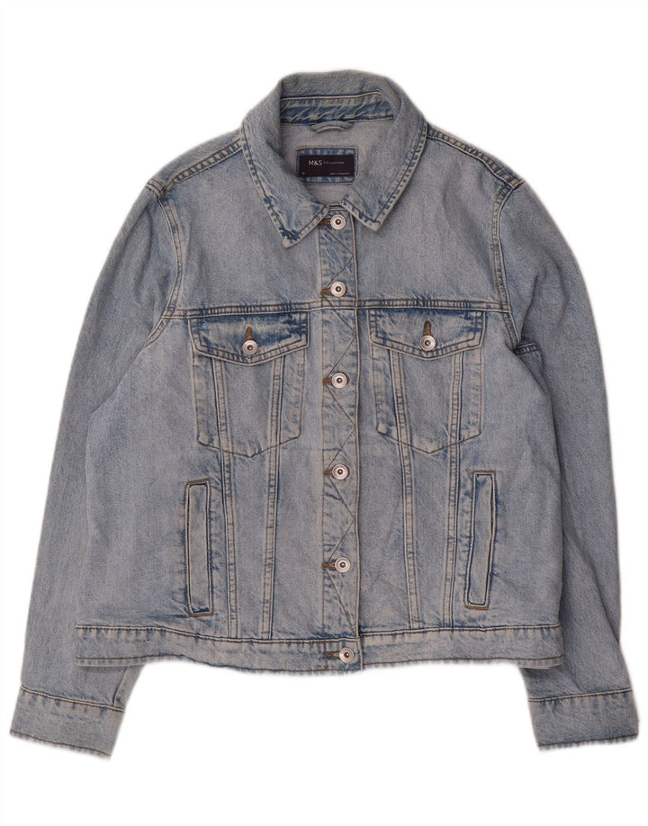 Giacca in denim da donna Marks & Spencer UK 18 XL cotone blu