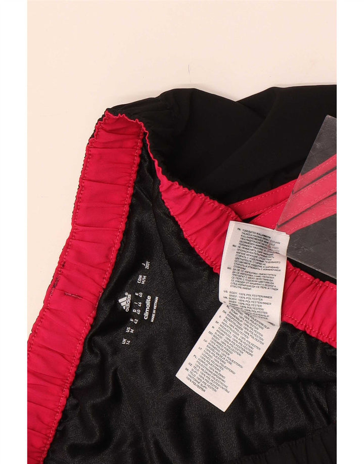 Pantaloncini sportivi Adidas Climalite da donna UK 14 poliestere nero medio