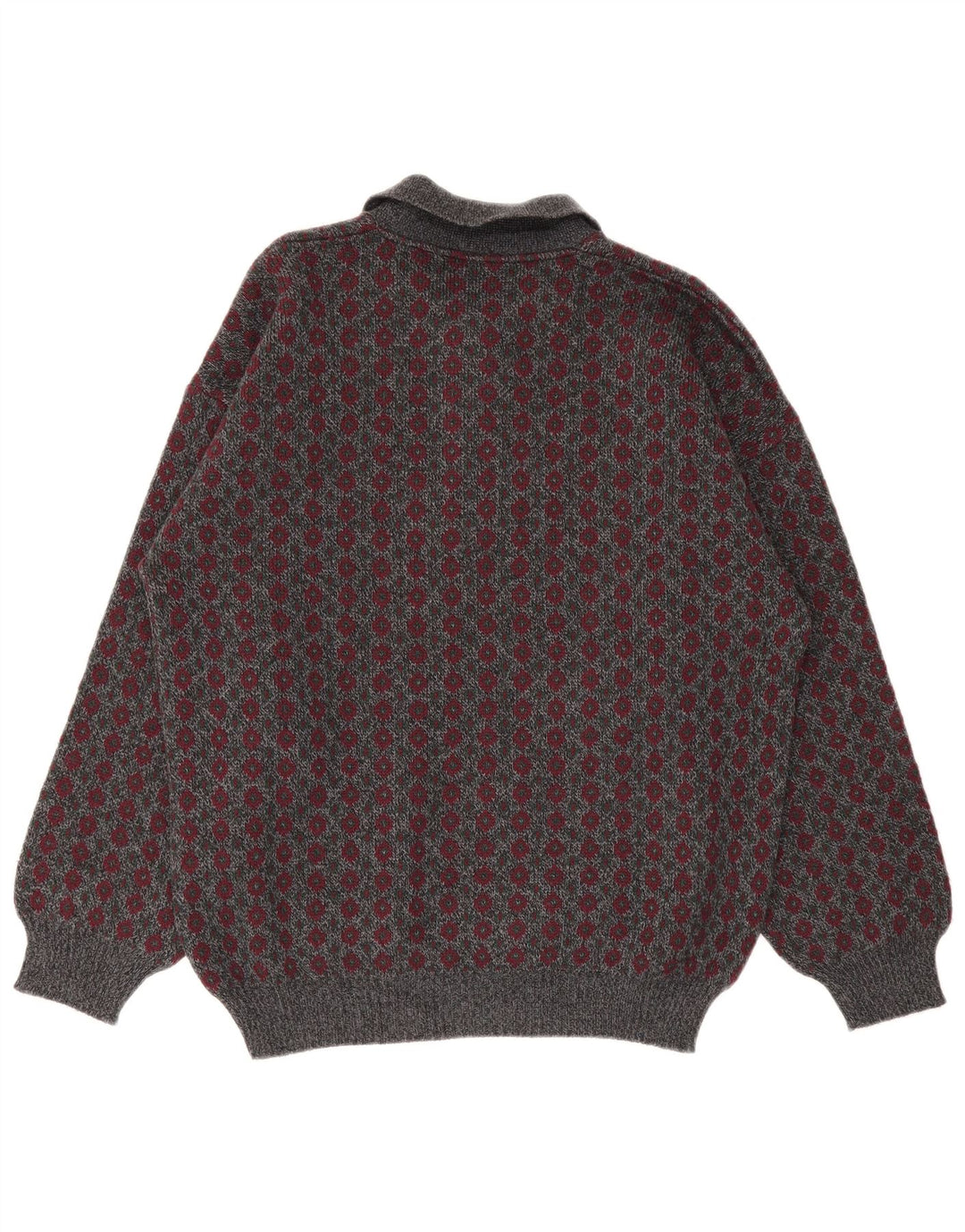 Maglione da uomo con collo alto Viky Tricot IT 50 Grigio medio geometrico