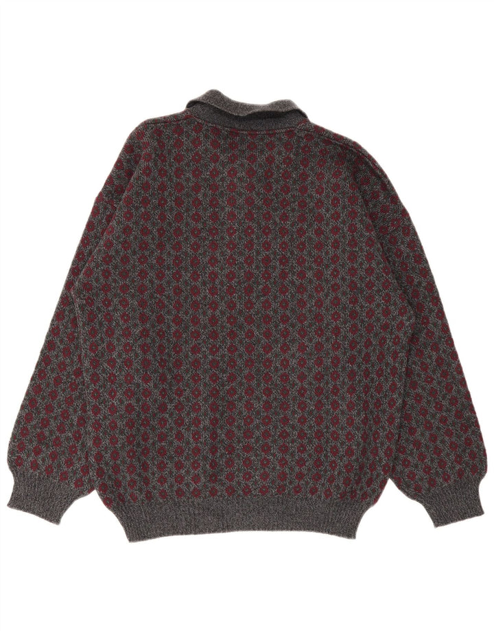 Maglione da uomo con collo alto Viky Tricot IT 50 Grigio medio geometrico