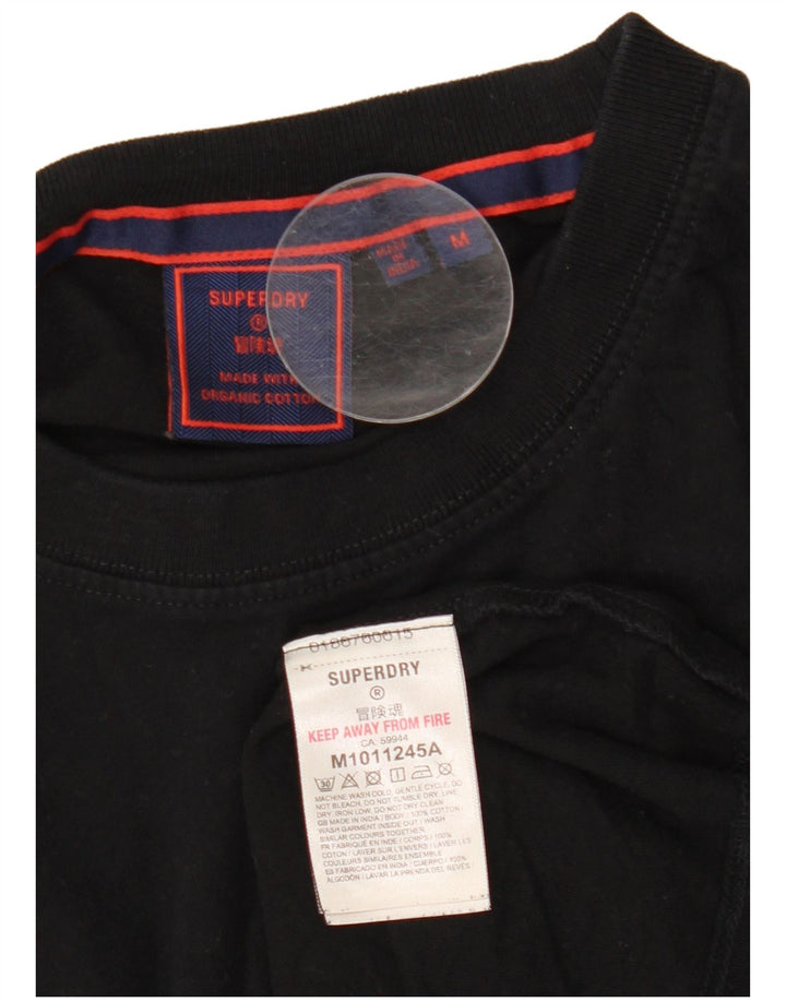 T-shirt da uomo Superdry Top in cotone nero medio