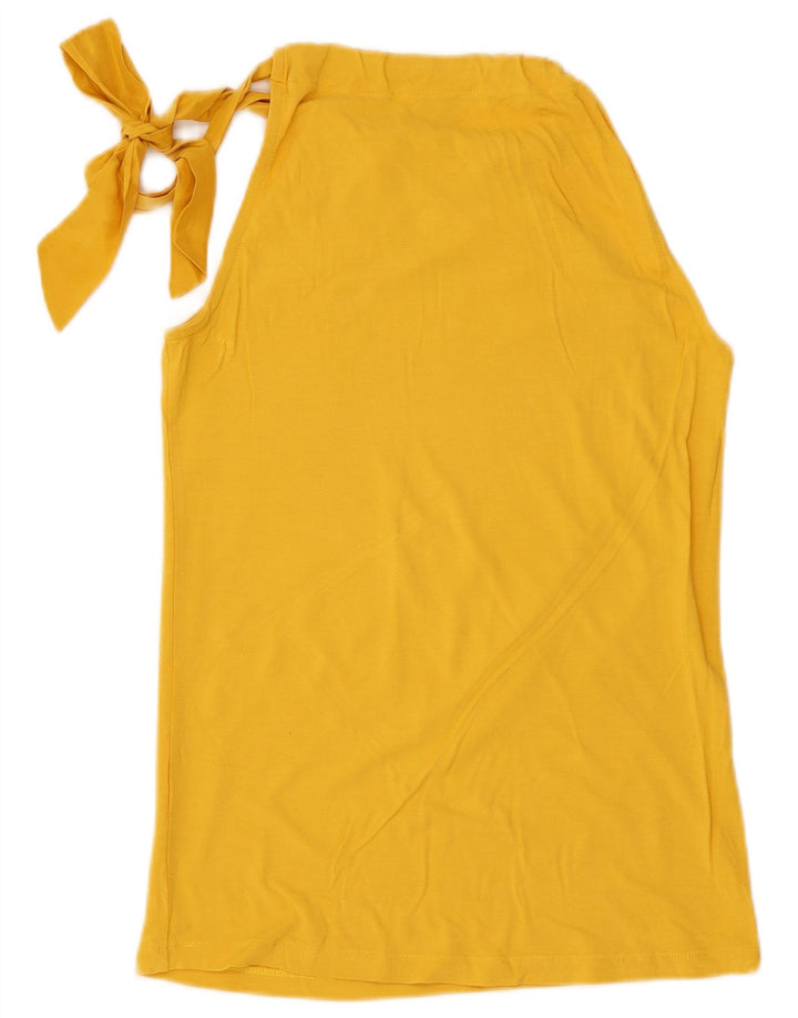 Top da donna Massimo Dutti Halter UK 14 Large Giallo