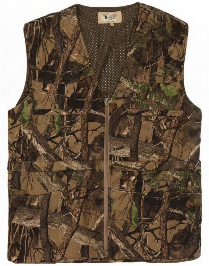 Univers Gilet utility da uomo con motivo astratto IT 52 XL Poliestere kaki