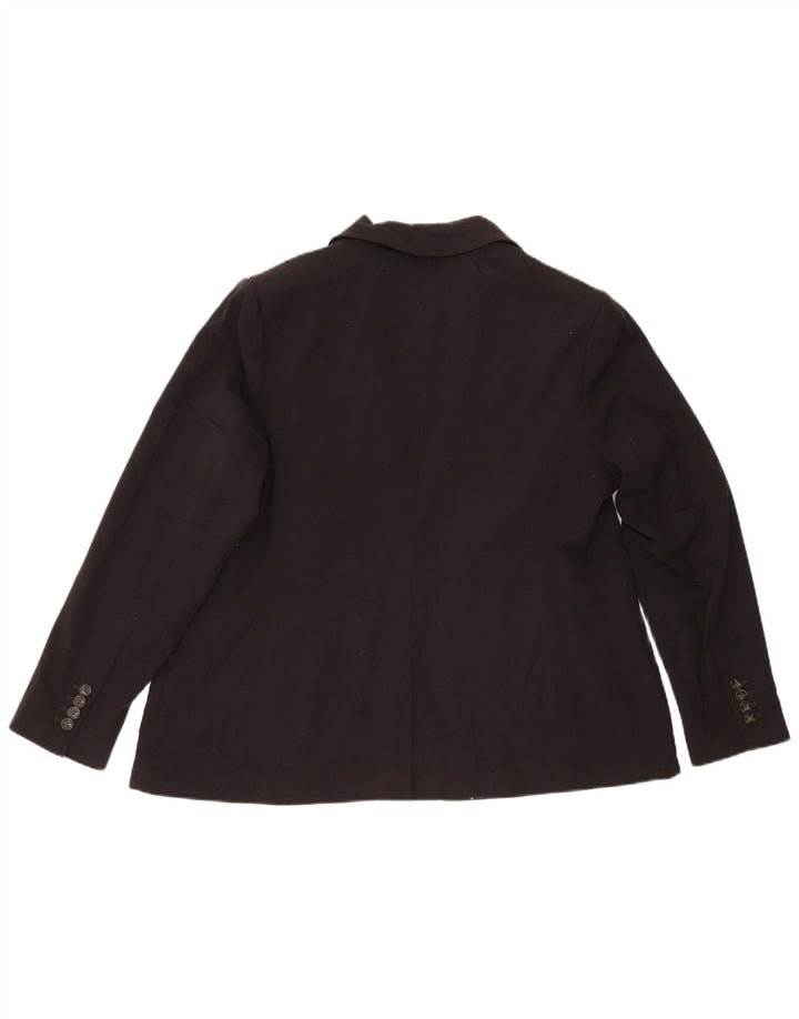 Giacca blazer da donna a 1 bottone su misura Marks & Spencer UK 20 2XL Nera