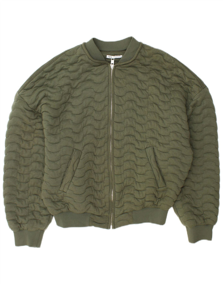 Giubbotto bomber da donna Zara UK 14 medio cachi