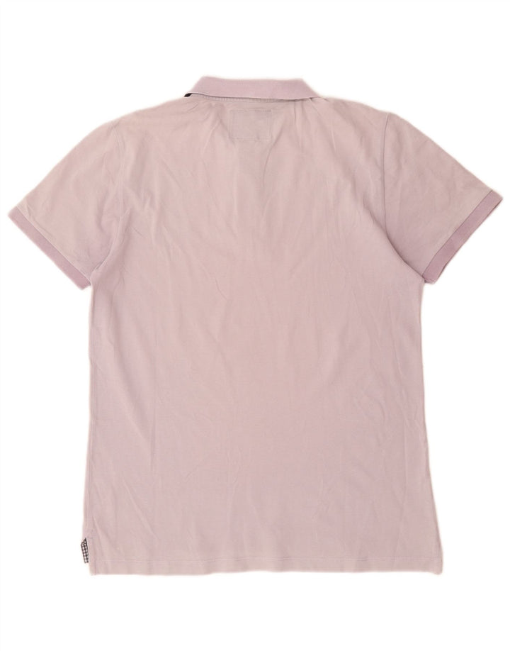 Polo da uomo Woolrich in cotone viola medio