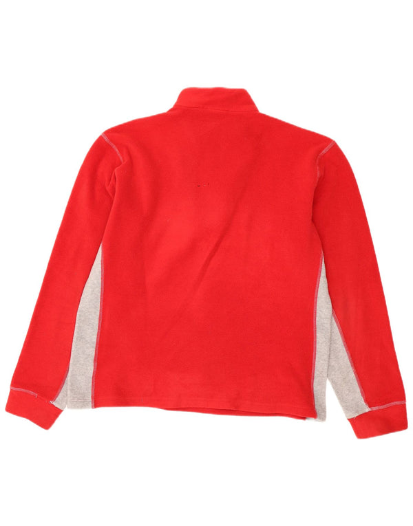 Maglione in pile da uomo Conte of Florence con zip e collo XL in poliestere color block rosso
