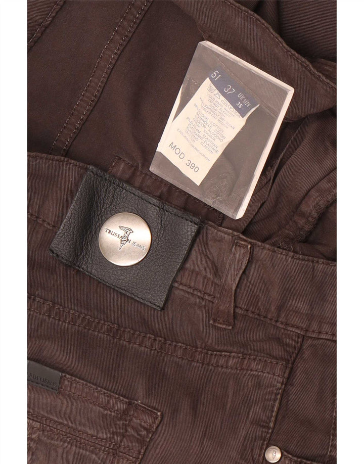 Jeans Straight Uomo Trussardi W35 L30 Cotone Marrone