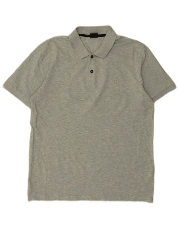 Polo Hugo Boss da uomo vestibilità regolare, taglia grande, in cotone verde