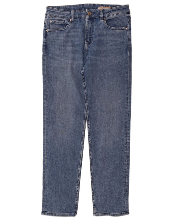 Jeans dritti da donna Marks & Spencer UK 12 medio W30 L29 cotone blu