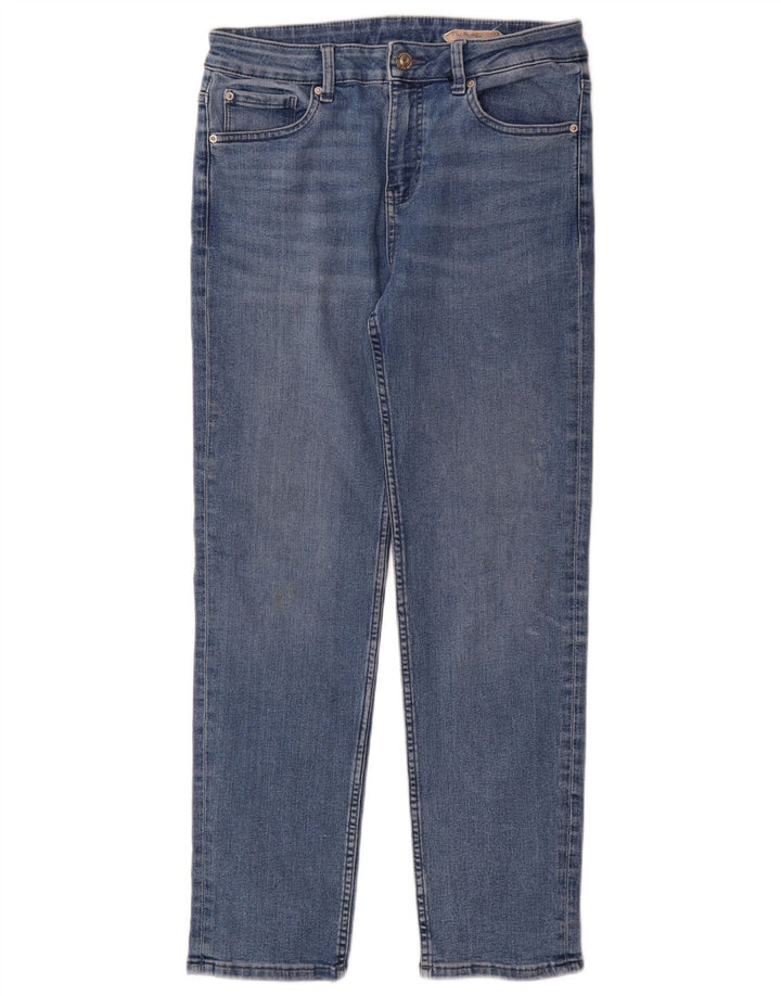 Jeans dritti da donna Marks & Spencer UK 12 medio W30 L29 cotone blu