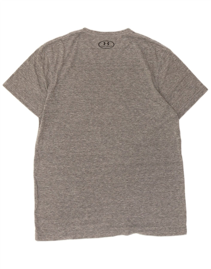 T-shirt grafica da uomo UNDER ARMOUR Heat Gear Top grigio medio chiazzato