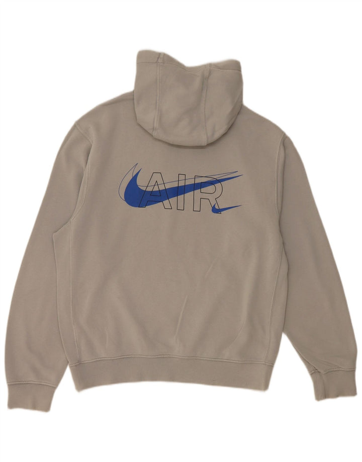Maglione con cappuccio NIKE Air Graphic da uomo piccolo in cotone grigio