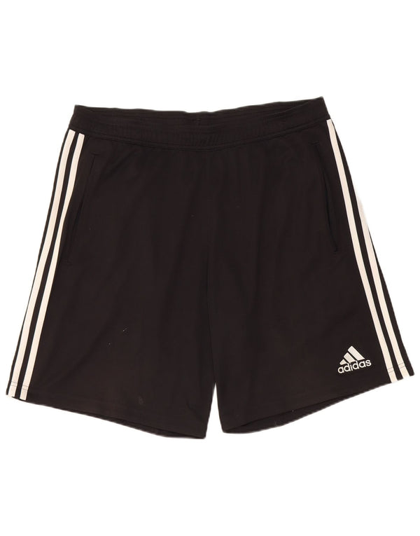 Pantaloncini sportivi Adidas Climacool da uomo grandi in poliestere color block nero
