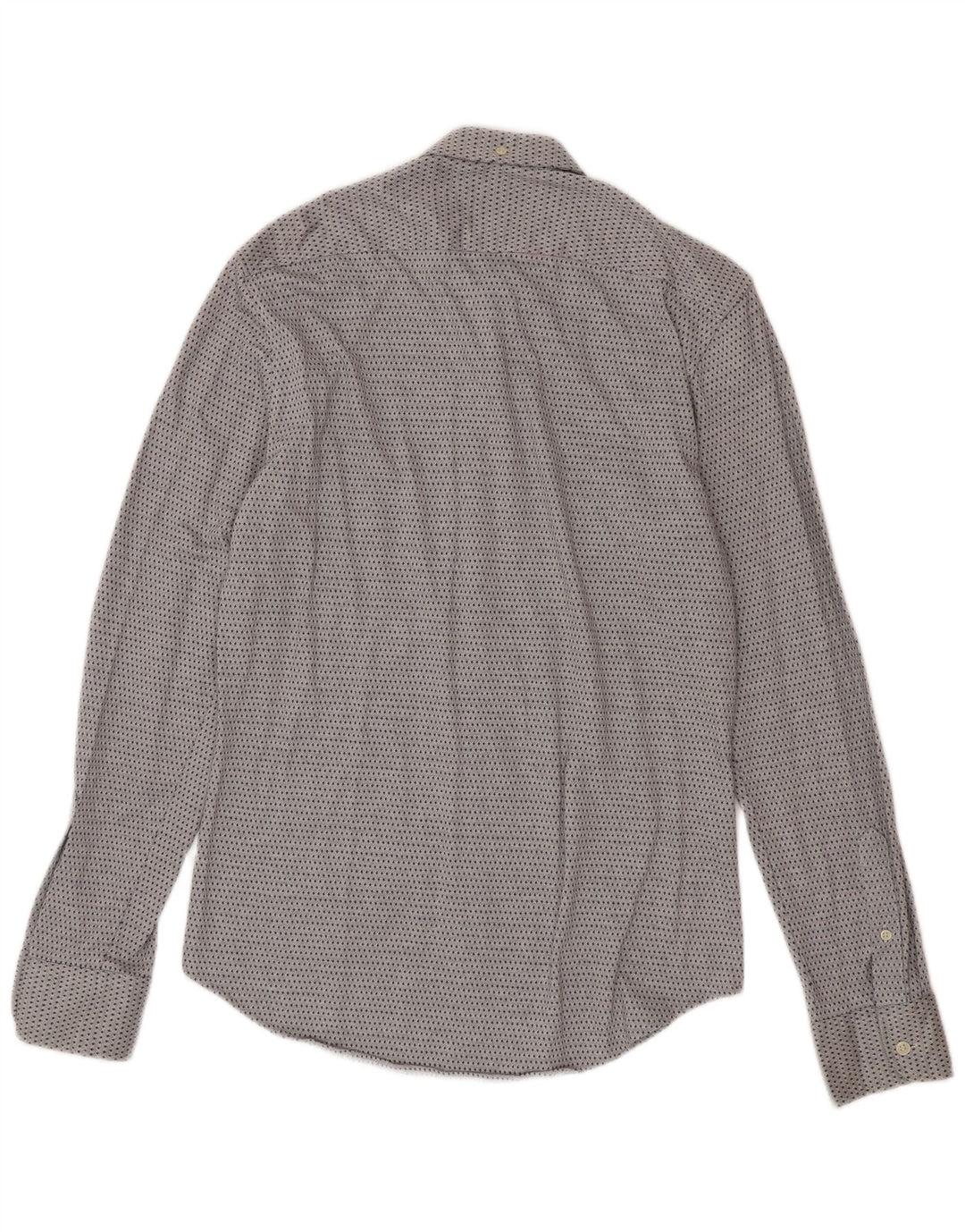 Camicia da uomo Hugo Boss piccola in cotone maculato blu